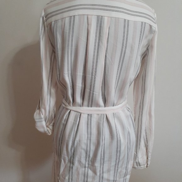 Chemisier / Tunique blanc, rose et noir rayé small Camber et Grace - Picture 6 of 10